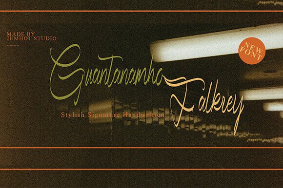 Guantanamho Falkrey: A Script Font for Editorial Elegance