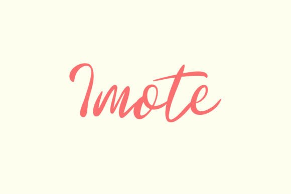 Imote: A Script Font with Grace and Purpose