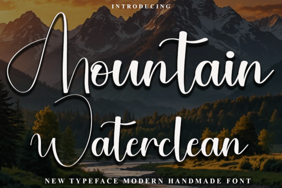 Mountain Waterclean: A Bold Script Font for Digital Design