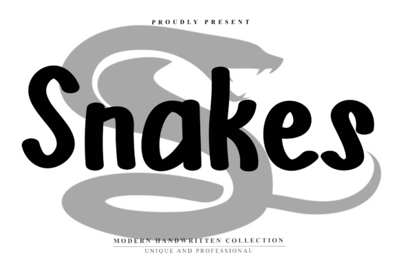 Snakes: A Warm Handwritten Font for Crafters and Designers